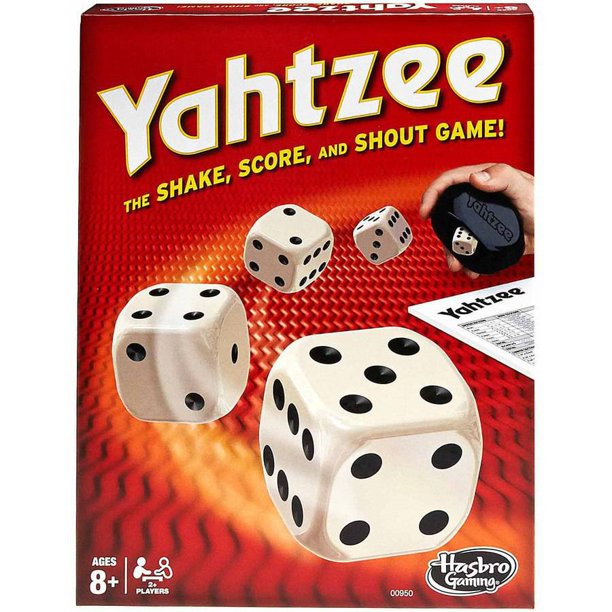 Yahtzee game box.